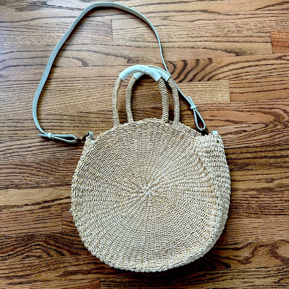 Clare V Woven Straw Crossbody Purse